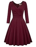 GRACE KARIN Retro Kleid Damen 50s Kleider Knielang v...