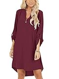 YOINS Damen Kleider Herbst Tshirt Kleid Tunikakleid...