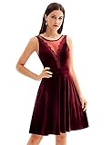 GRACE KARIN Burgundy Kleid 1950er Kleider Rockabilly Vintage...