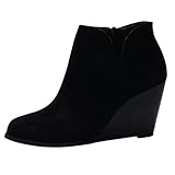 Keilstiefeletten Damen Dasongff Stiefeletten Keilabsatz...