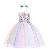 FYMNSI Kinder Einhorn Kostüm Kleid Blumen Mädchen...