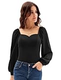 Oberteil Damen Langarm Business Bluse lang Shirt Fashion...