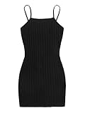 DIDK Damen Kleider Figurbetontes Minikleid Camisole Kurz...