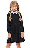 Mädchen Vintag A-Linie Kleid mit Peter Pan Kragen Casual...