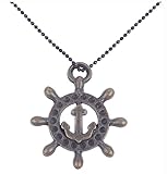 Unbekannt Vintage Anchor Steuerrad Anker Sailor Retro Kette...