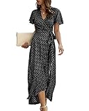 Geagodelia Sommerkleid Damen Lang Boho Kleid Sommer Polka...