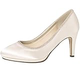 Rainbow Club Brautschuhe Yanna - Damen Pumps gepolstert,...