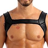 TAIKMD Herren Wetlook Body Brust Harness Männer Neopren...