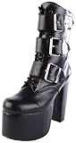 Demonia TORMENT-703, Damen Halbschaft Stiefel, Schwarz...