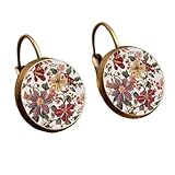 Damen vintage Blumen Ohrringe Brisuren hängend...