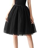 Aivtalk Damen Kurz Retro Rock Hohe Taille Tutu Rock...