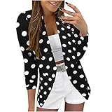 Dasongff Blazer Damen Elegant 3/4 Ärmel Blazer Open...