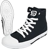 RED by EMP Unisex Schwarze Sneaker mit weißen Details EU41
