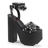 Demonia CRAMPS-08 Blk Vegan Leather-Lace UK 8 (EU 41)