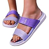 Briskorry Sandalen Damen Casual Sommer Hausschuhe Offener...