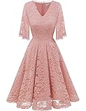 Gaardenwed Damen Elegant Hochzeitkleid Spitzenkleid Kurz...