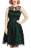 Voodoo Vixen Emerald Frauen Mittellanges Kleid grün L