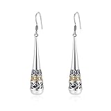 Echt 925 Sterling Silber Vintage Tropfen Ohrring mit...