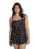 Ulla Popken Damen Badekleid Shiny dots Badeanzug,...