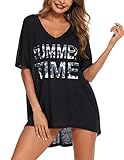 AI'MAGE Strandkleid Damen V-Ausschnitt Oversize Strandponcho...