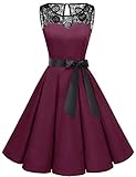 bbonlinedress 1950er Ärmellos Vintage Retro Spitzenkleid...