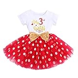 Neugeborene Baby 1./2 ./3. Geburtstag Mädchen Kleid Kurzarm...