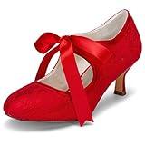 JIAJIA 14031 Hochzeitsschuhe Brautschuhe Spitze Damen Pumps...