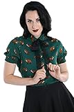 Hell Bunny Vixey Fuchs Retro Vintage 1950er Jahre Bluse...