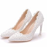 Brautschuhe Damen,Damen Tanzschuhe,Hochzeitsschuhe,9,5 Cm...