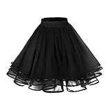TWIFER Tüllrock Damen 50er Rockabilly Petticoat Halloween...