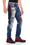 Cipo & Baxx Herren Jeans Hose Denim Biker Style Slim Fit...