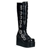 Demonia Concord-108 - Gothic Punk Industrial Plateau Stiefel...