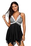 Uusollecy Damen Tankini Badeanzug Sexy Schwimmkleid...