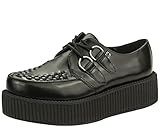 T.U.K. Schuhe Viva High Sole Black Creeper Leder - 40
