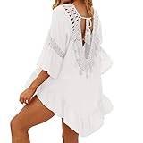 NIBESSER Strandkleid Damen Strandponcho Sommer Strandurlaub...