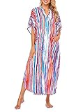 FSMO Damen Maxi Kaftan Tunika Kimono Übergroß Lange Shirt...