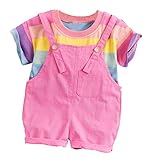 Allence Gestreifte Kinder Regenbogen Kurzarm + Flügel...
