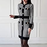 ZHAJIAN Herbst Winter Hahnentritt Jacquard Work Wear Ol Knit...