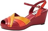 Lulu Hun Damen Schuhe Tonya Vintage Peeptoe Sandalen Wedges...