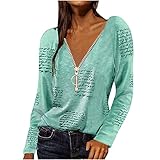 Masrin Bluse Damen Vintage Buchstabendruck Oberteile Tunika...