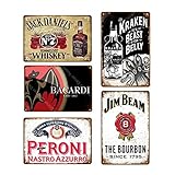 Makkalensau 5 Stück Vintage Bier Whisky Plakette Retro...