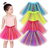 vamei 4 Stück Tüllrock Mädchen Tütü Kinder Prinzessin...