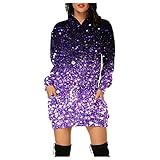 Briskorry 3D Druck Galaxy Hoodiekleider Damen...
