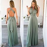 DXXHR Sexy Frauen Boho Maxi Club Kleid Red Bandage Langes...