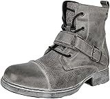 Rock Rebel by EMP Herren graue Boots mit Schnalle EU43