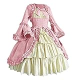 Briskorry Steampunk Cocktailkleid Mini Kleider Damen Herbst...