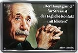 Hauptgrund für Stress sind Idioten 20x30 cm Blechschild 51