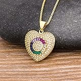 JJYGXYG Pulloverkette Herz Anhänger for Frauen Charme Kette...