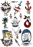 Temporäre Tattoos von Tatsy, Motiv: Matrose, Seemann,...