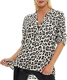 Malito Damen Bluse mit Leo Muster | Tunika mit ¾ Armen |...